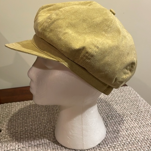 VTG Liz Claiborne Suede Beret Newsboy Cabbie Hat - Picture 3 of 9